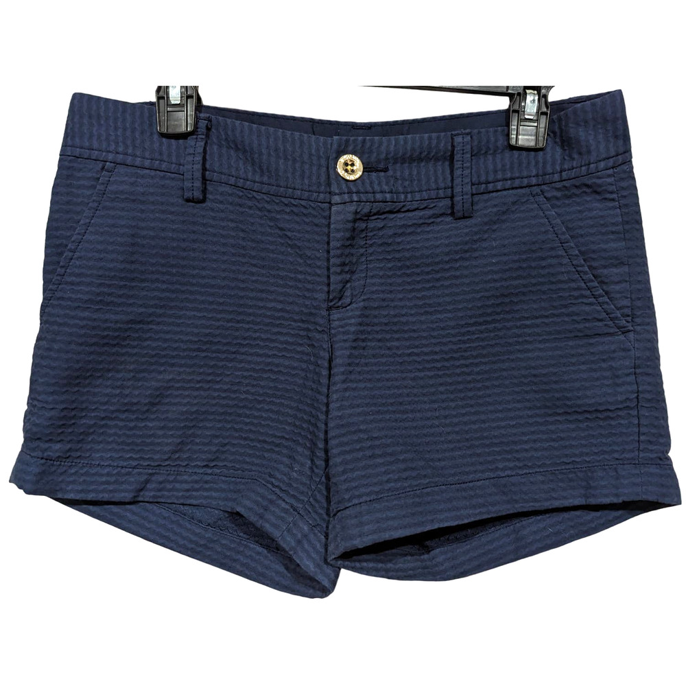 Lilly Pulitzer The Callahan Short Navy Blue Textured sz 4